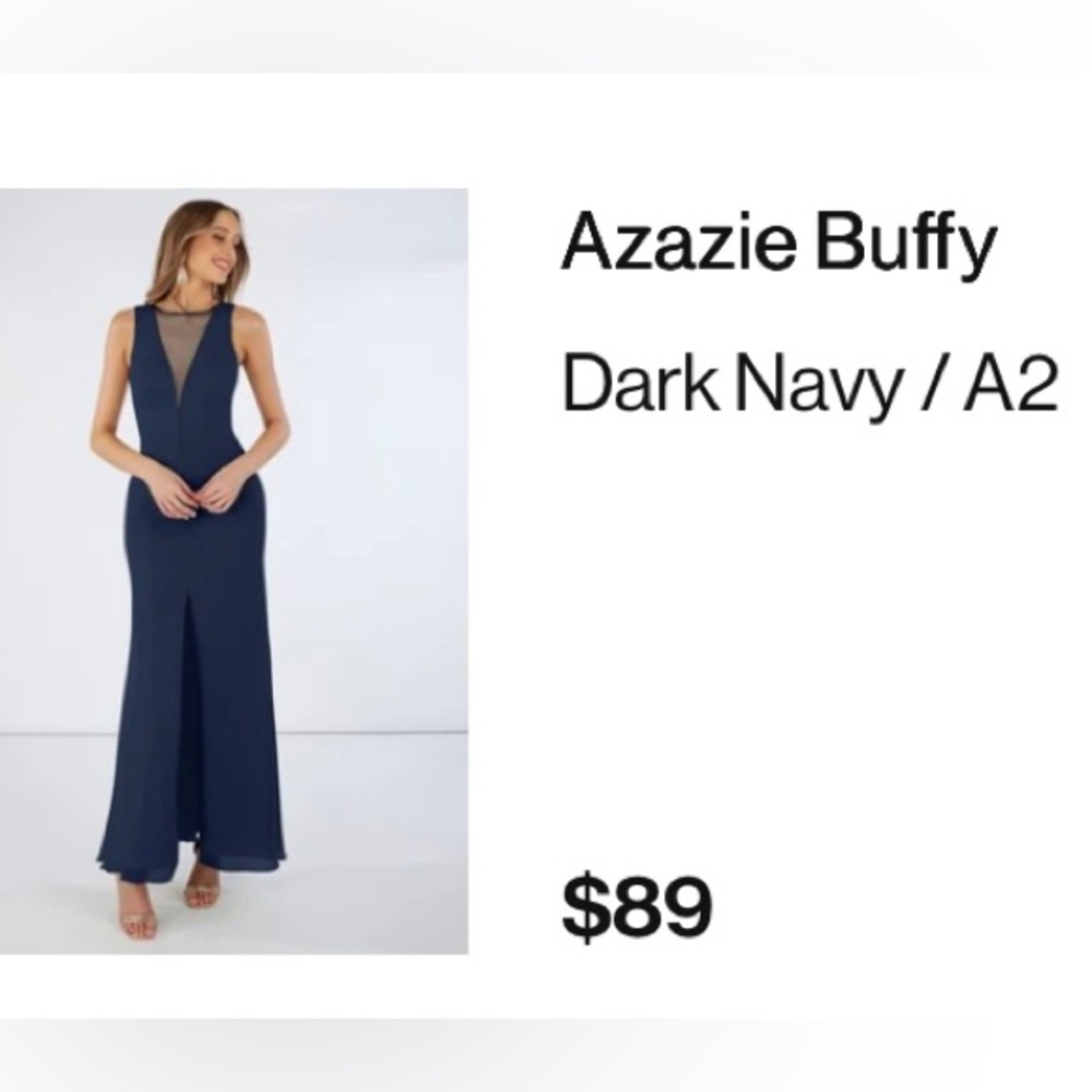 Azazie Maxi Dress in Dark Navy